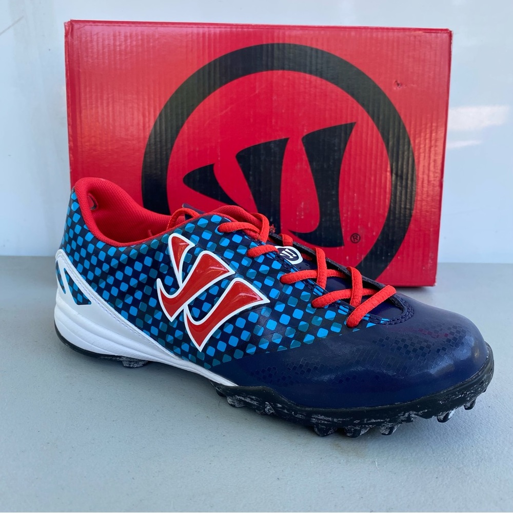 Warrior Gambler Turf Soccer Field Hockey Lacrosse Shoe. Navy/Red/White

NEW